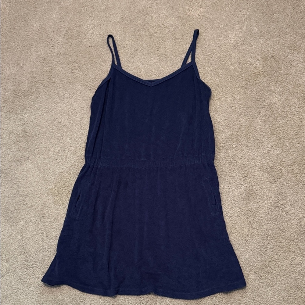 Aerie Offline Navy Terrycloth Dress